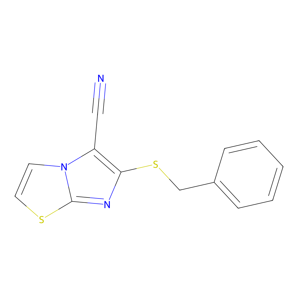 6-(Benzylsulfanyl)imidazo[2,1-b][1,3]thiazole-5-carbonitrile molecular structure, CAS 303996-45-4