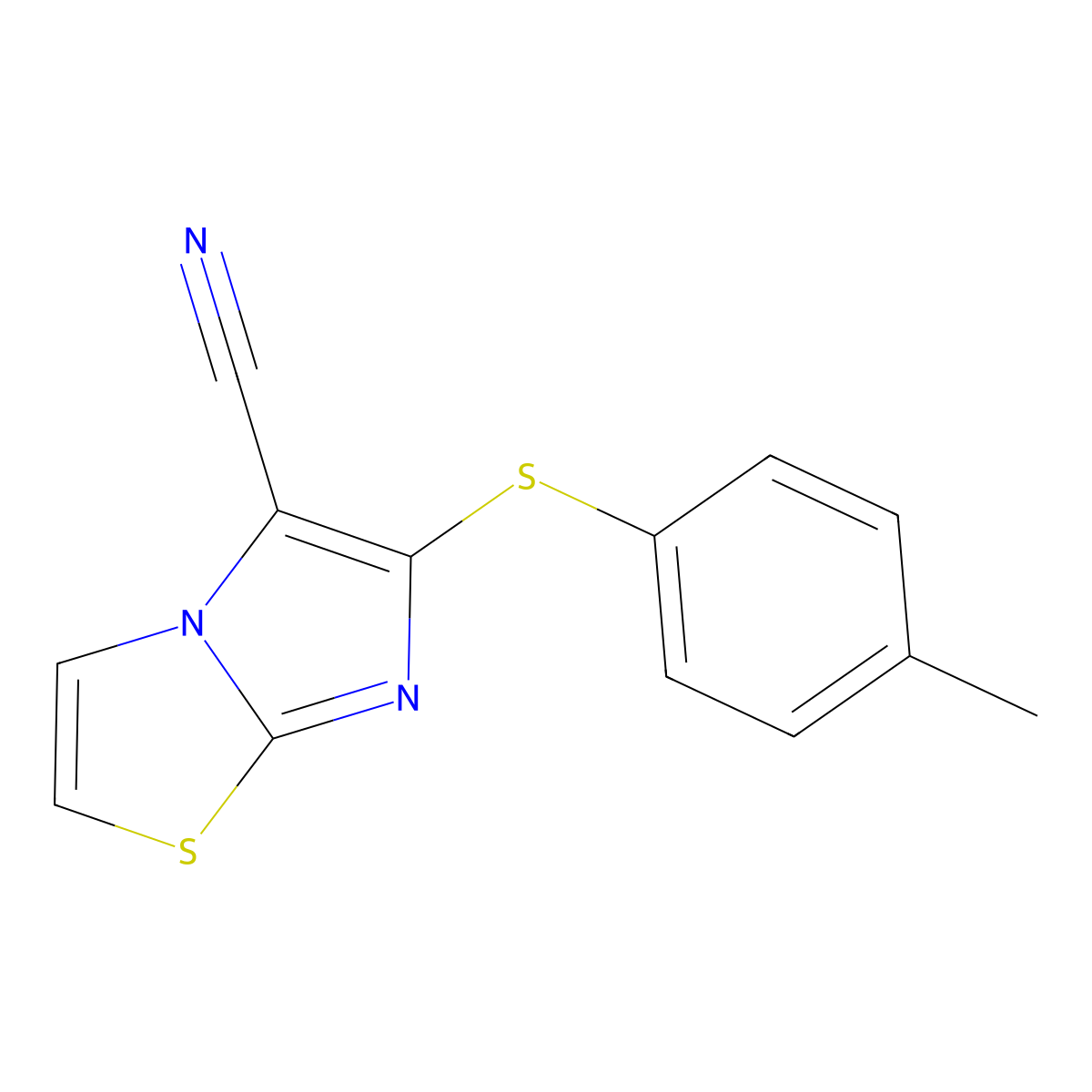 6-[(4-Methylphenyl)sulfanyl]imidazo[2,1-b][1,3]thiazole-5-carbonitrile molecular structure, CAS 303996-48-7