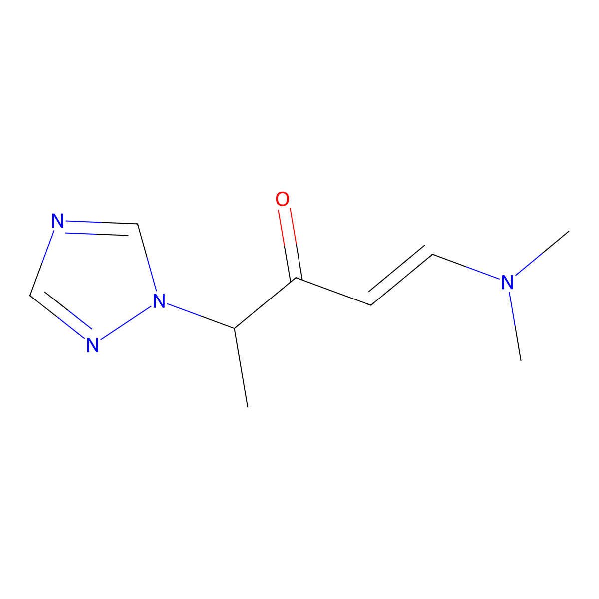 (E)-1-(dimethylamino)-4-(1,2,4-triazol-1-yl)pent-1-en-3-one molecular structure, CAS 303996-70-5