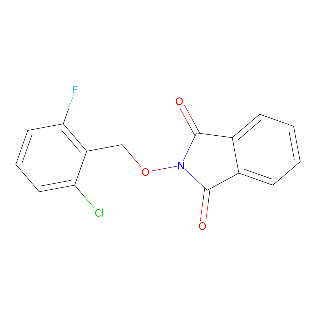 2-[(2-Chloro-6-fluorophenyl)methoxy]isoindole-1,3-dione molecular structure, CAS 303997-16-2