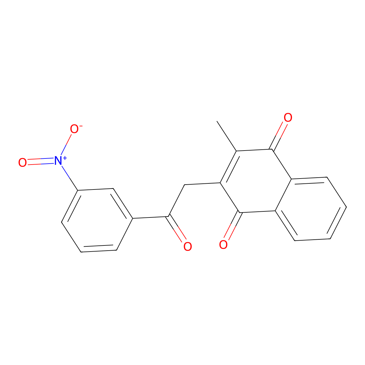 2-Methyl-3-[2-(3-nitrophenyl)-2-oxoethyl]naphthoquinone molecular structure, CAS 303997-22-0