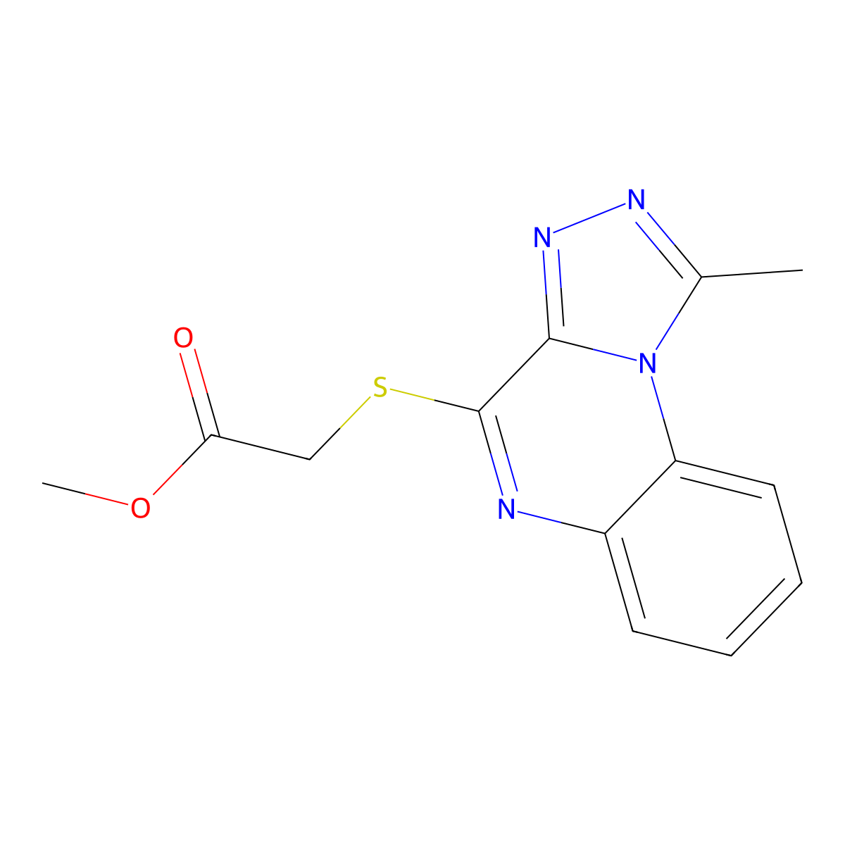 Methyl 2-[(1-methyl[1,2,4]triazolo[4,3-a]quinoxalin-4-yl)sulfanyl]acetate molecular structure, CAS 303997-28-6
