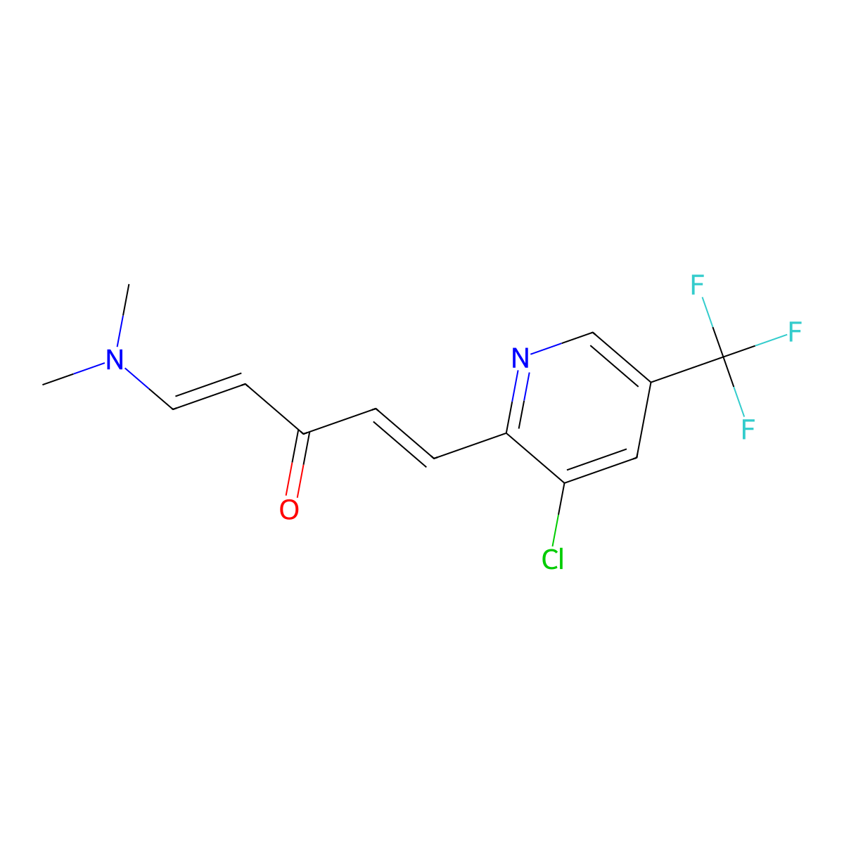 (1E,4E)-1-[3-chloro-5-(trifluoromethyl)pyridin-2-yl]-5-(dimethylamino)penta-1,4-dien-3-one molecular structure, CAS 303997-44-6