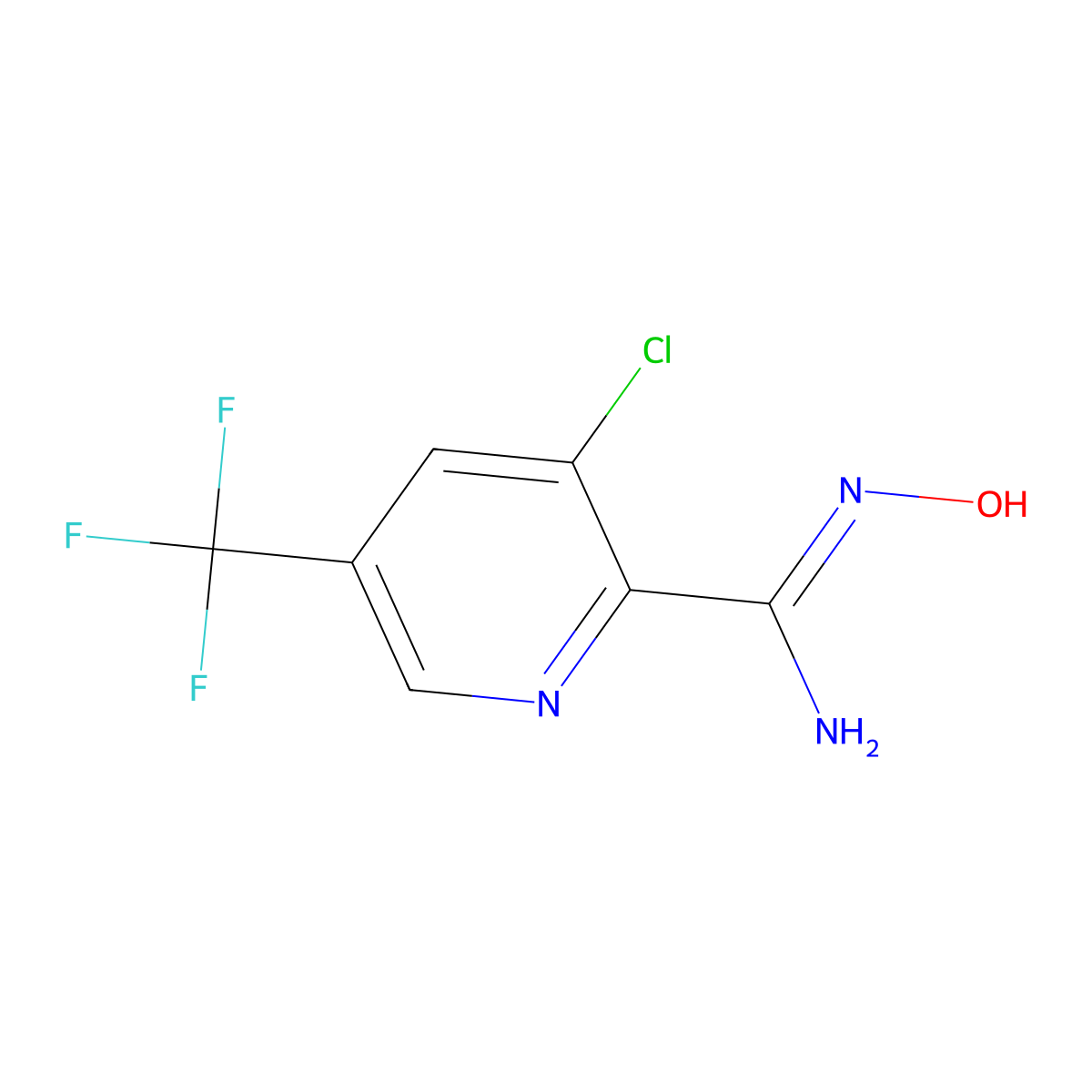 3-Chloro-N-hydroxy-5-(trifluoromethyl)picolinimidamide molecular structure, CAS 303997-55-9