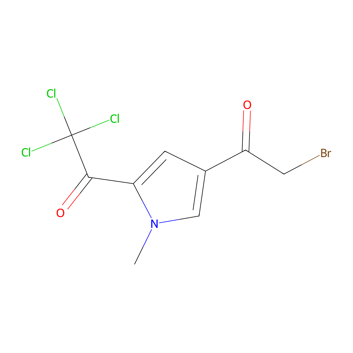 1-[4-(2-bromoacetyl)-1-methyl-1H-pyrrol-2-yl]-2,2,2-trichloro-1-ethanone molecular structure, CAS 303997-66-2