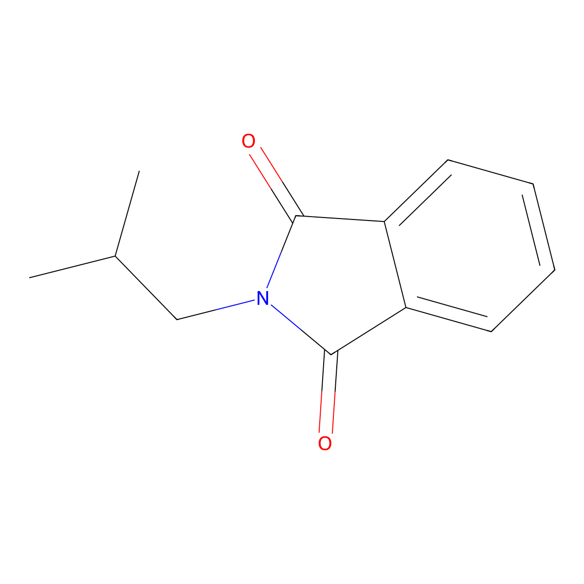 2-(2-Methylpropyl)-1H-isoindole-1,3(2H)-dione molecular structure, CAS 304-19-8