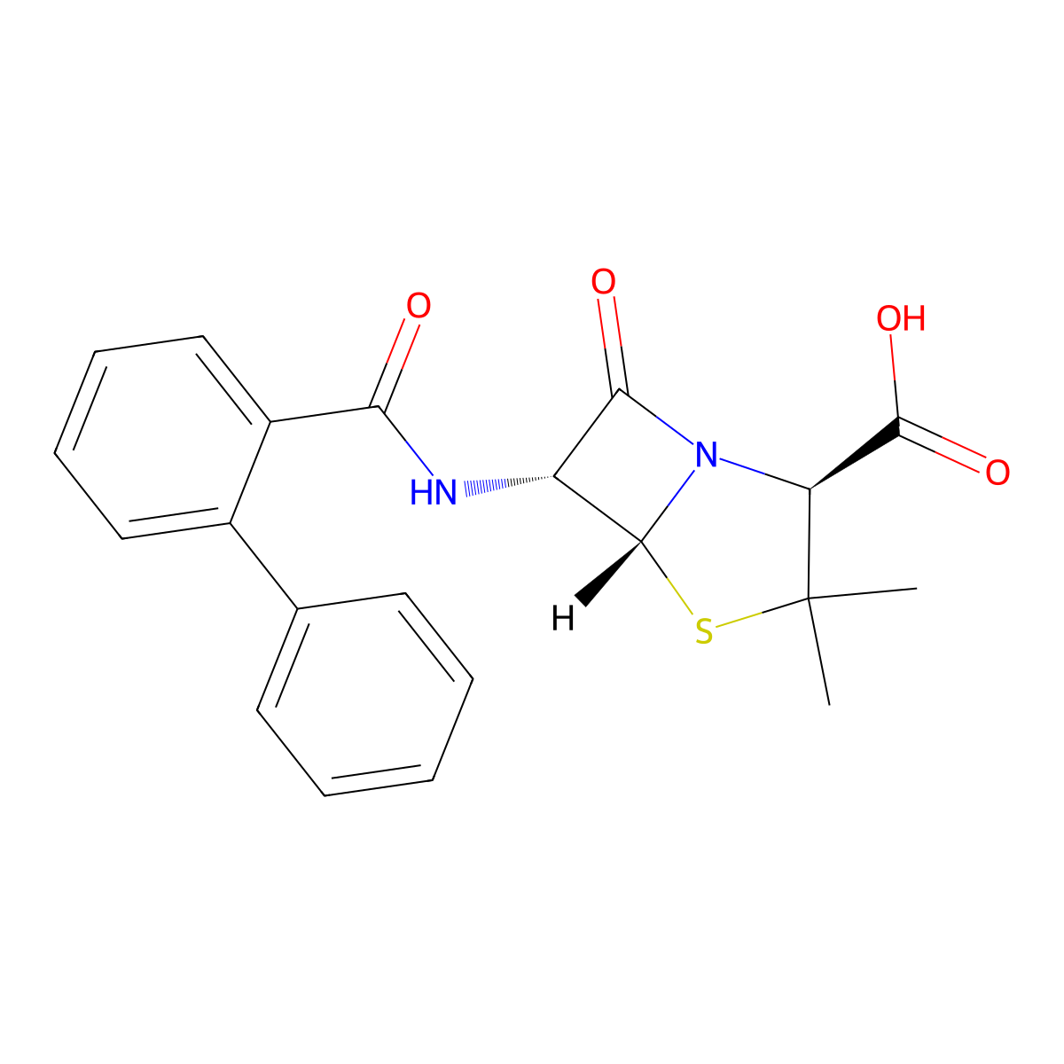 Diphenicillin molecular structure, CAS 304-43-8