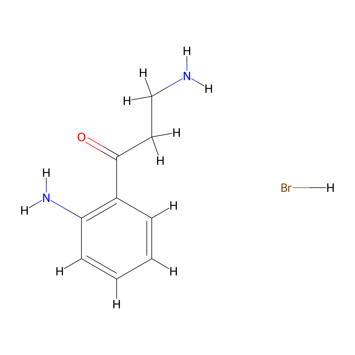 3-Amino-1-(2-aminophenyl)propan-1-one--hydrogen bromide (1/1) molecular structure, CAS 304-47-2