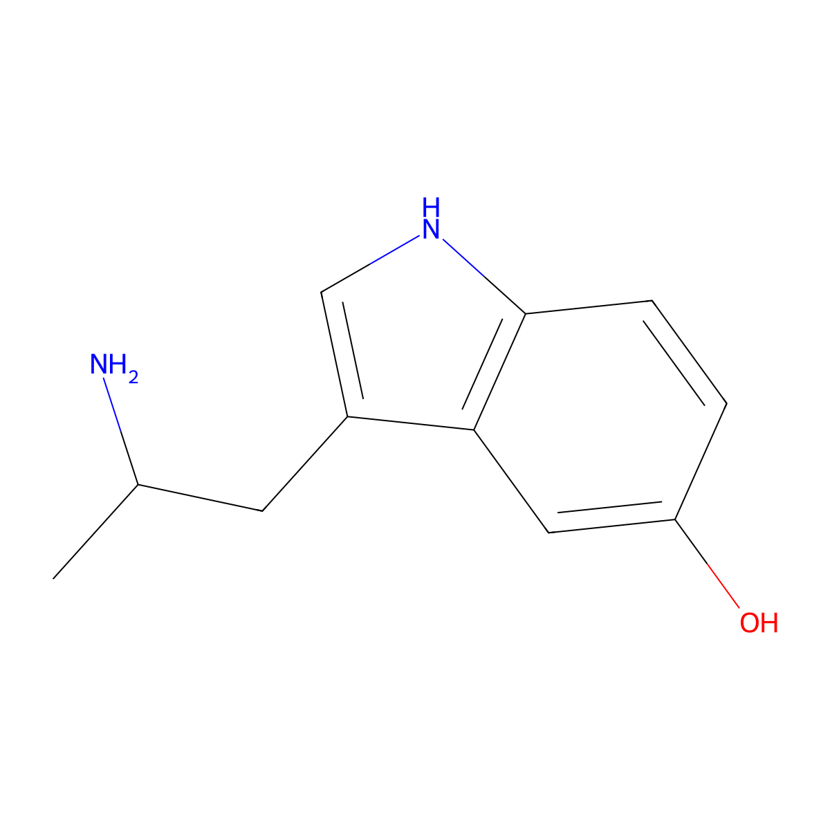 Alpha-Methylserotonin molecular structure, CAS 304-52-9
