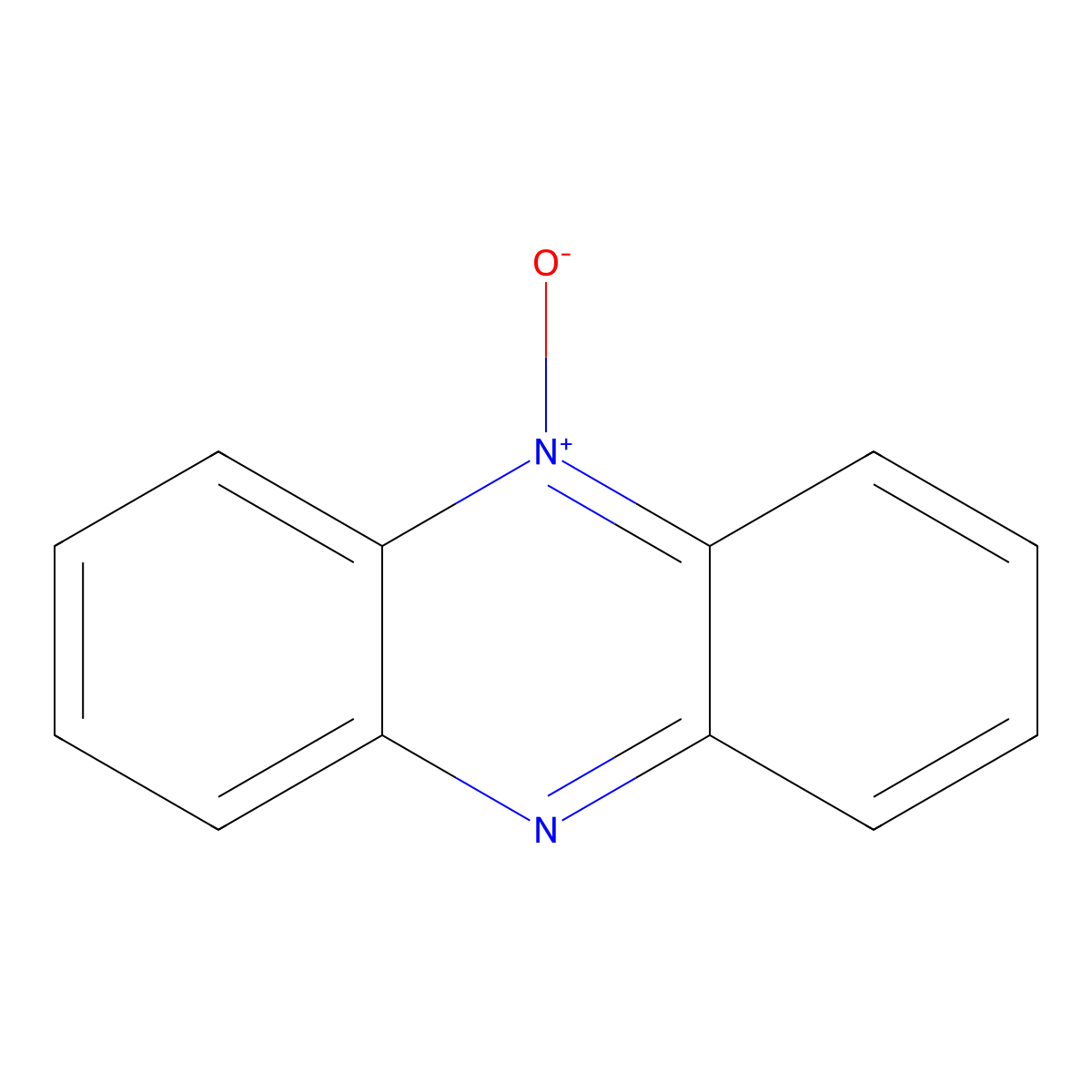 Phenazine oxide molecular structure, CAS 304-81-4