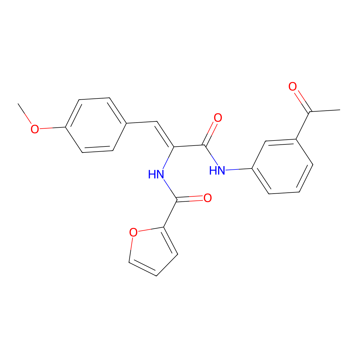 (2Z)-N-(3-Acetylphenyl)-2-(furan-2-ylformamido)-3-(4-methoxyphenyl)prop-2-enamide molecular structure, CAS 304000-74-6