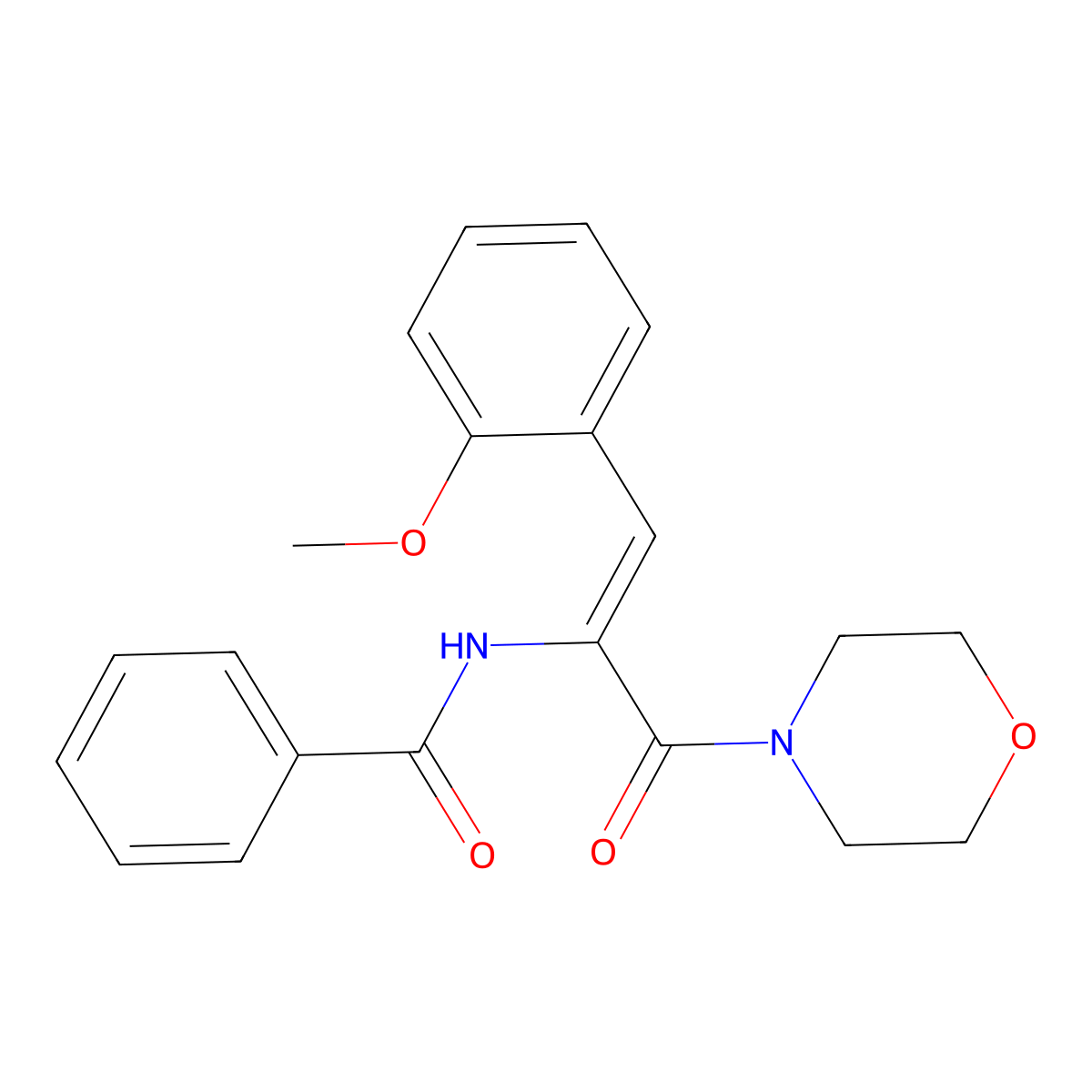 N-[(1Z)-1-(2-methoxyphenyl)-3-(morpholin-4-yl)-3-oxoprop-1-en-2-yl]benzamide molecular structure, CAS 304001-30-7