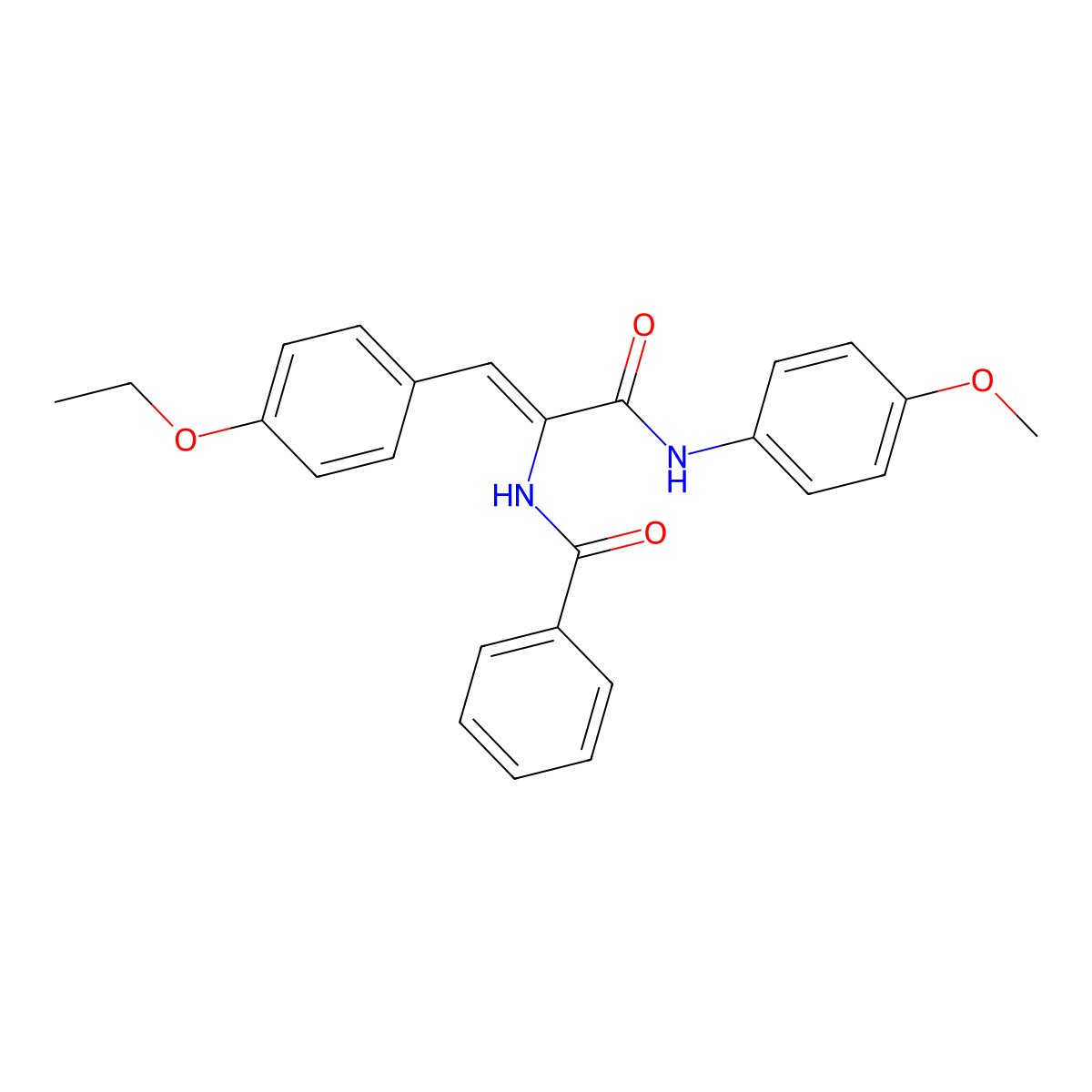 3-(4-Ethoxyphenyl)-N-(4-methoxyphenyl)-2-(phenylformamido)prop-2-enamide molecular structure, CAS 304001-37-4