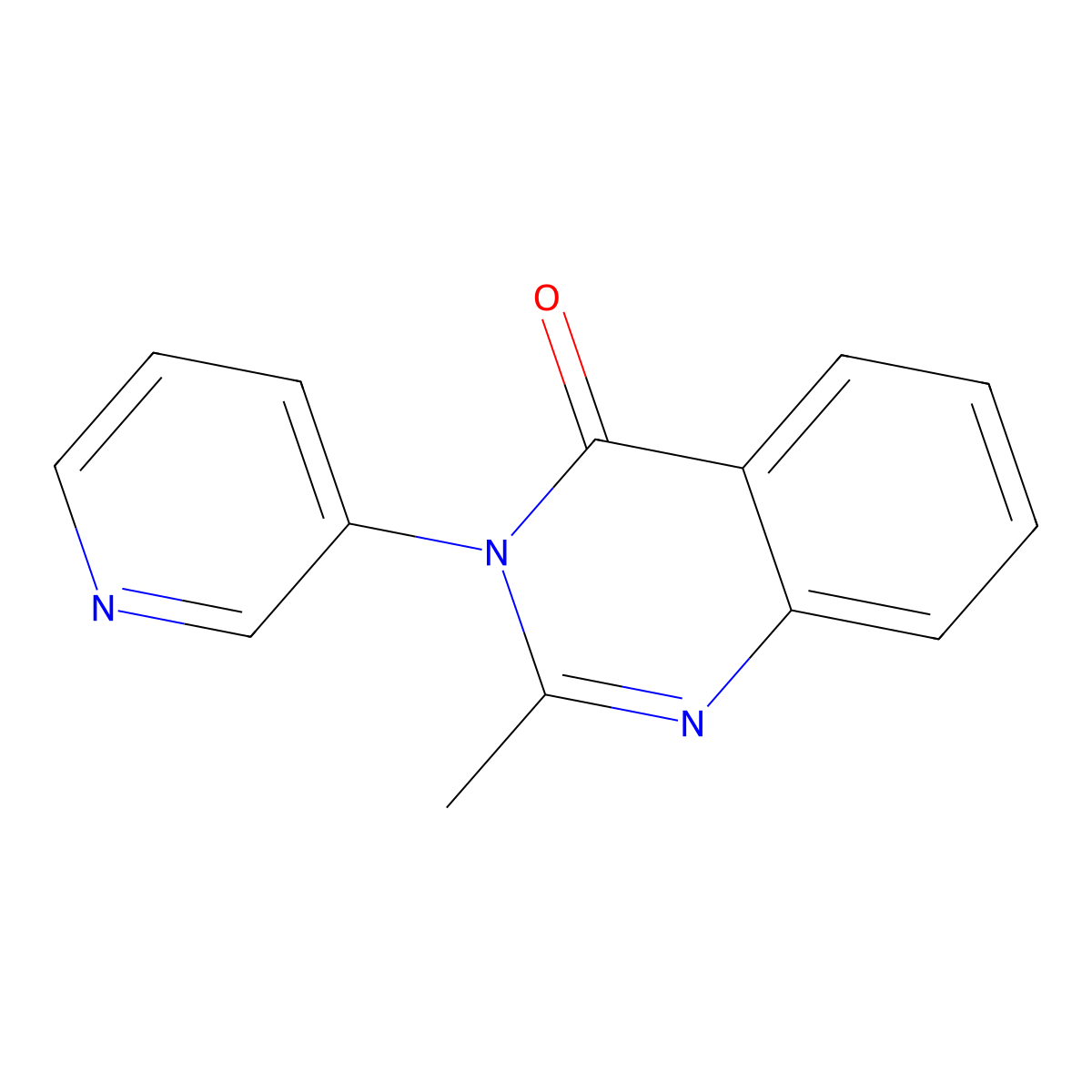 2-Methyl-3-pyridin-3-ylquinazolin-4-one molecular structure, CAS 304001-86-3
