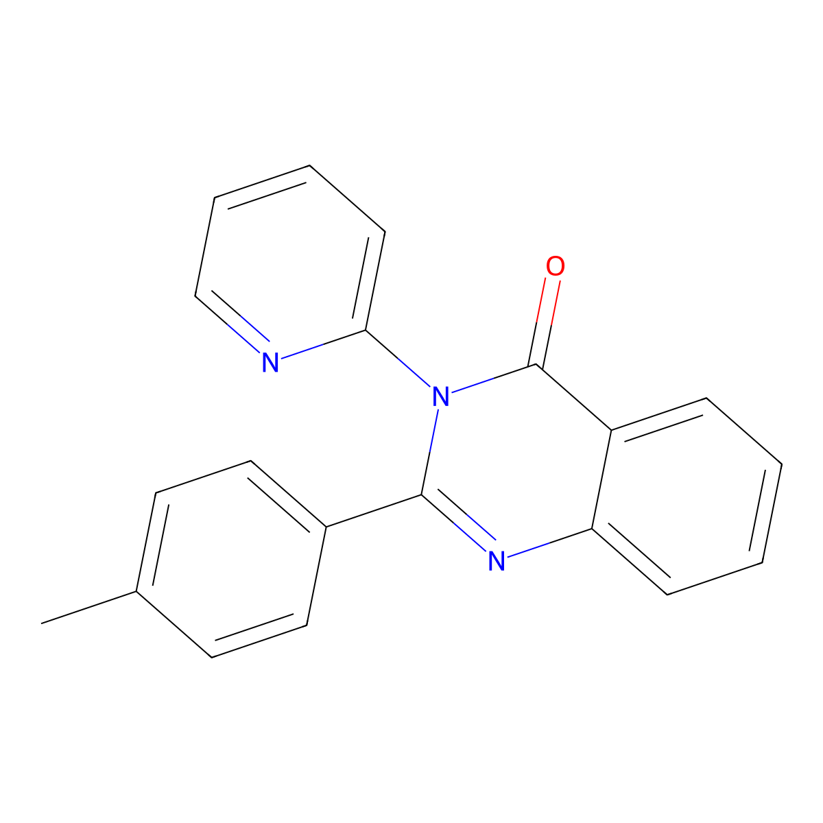 3-Pyridin-2-yl-2-p-tolyl-3H-quinazolin-4-one molecular structure, CAS 304001-90-9