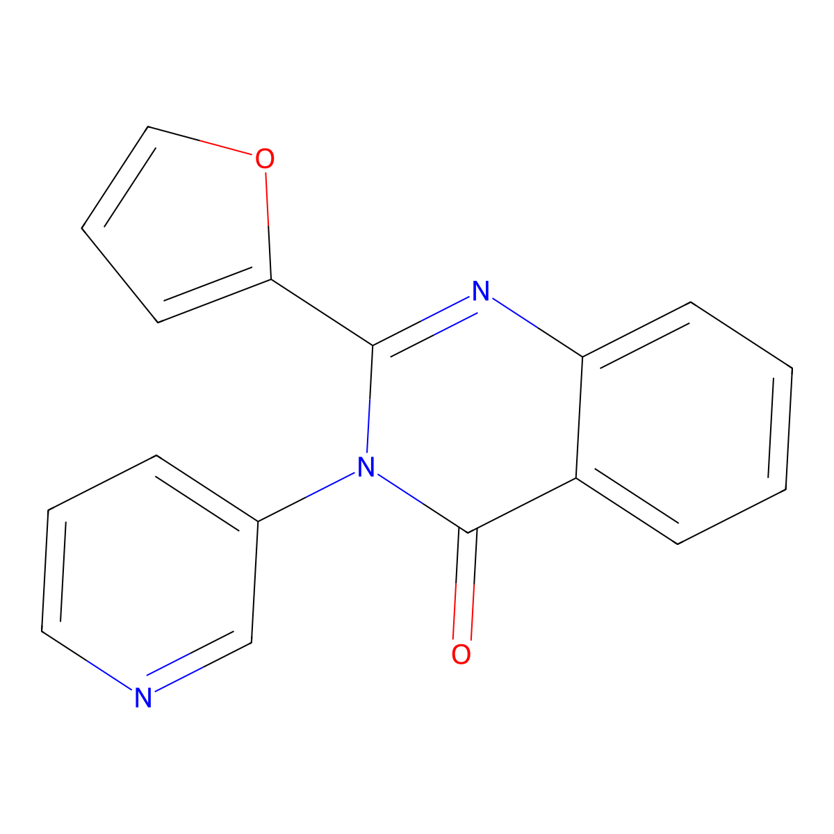 2-(Furan-2-yl)-3-pyridin-3-ylquinazolin-4-one molecular structure, CAS 304001-94-3