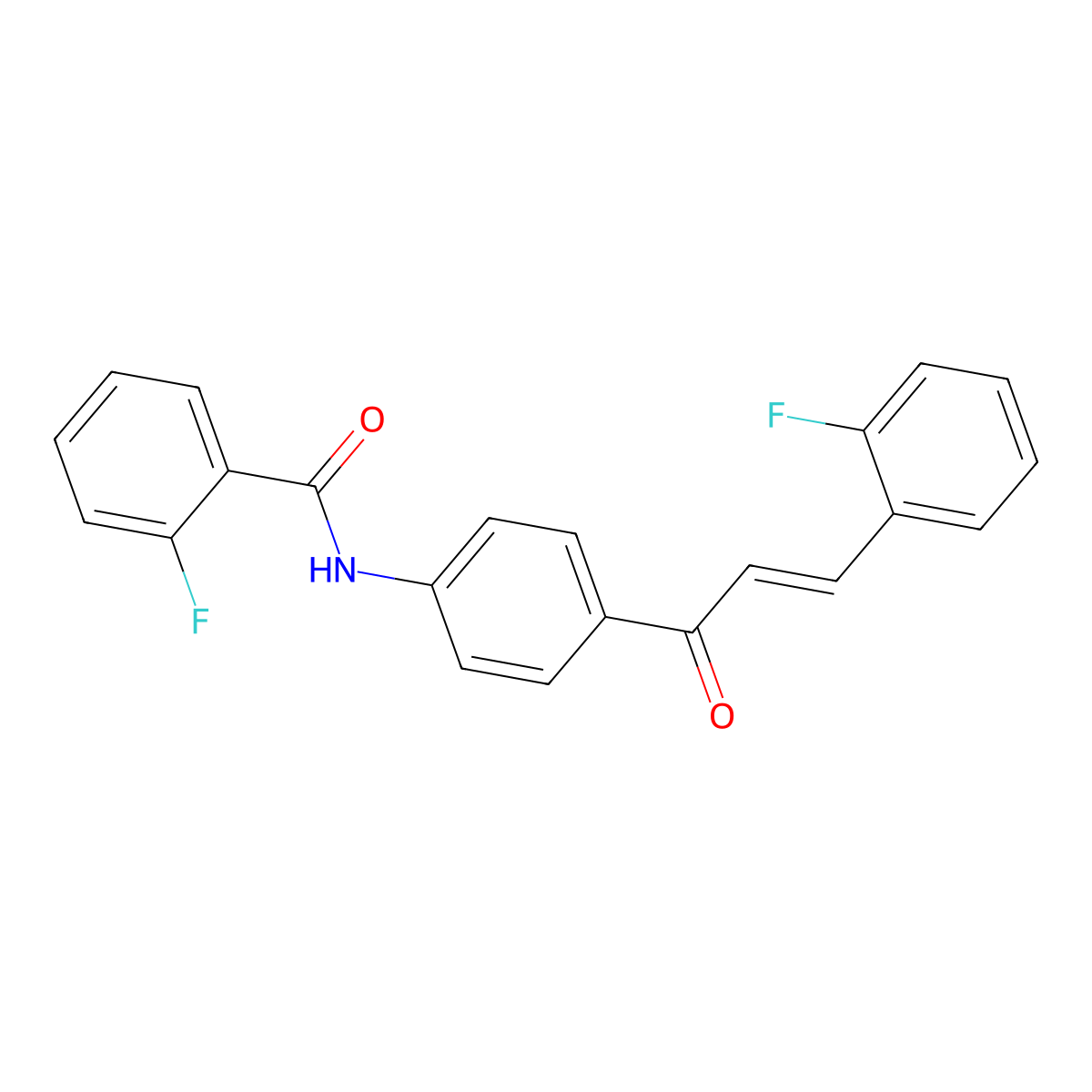 2-Fluoro-N-{4-[(2E)-3-(2-fluorophenyl)prop-2-enoyl]phenyl}benzamide molecular structure, CAS 304002-75-3