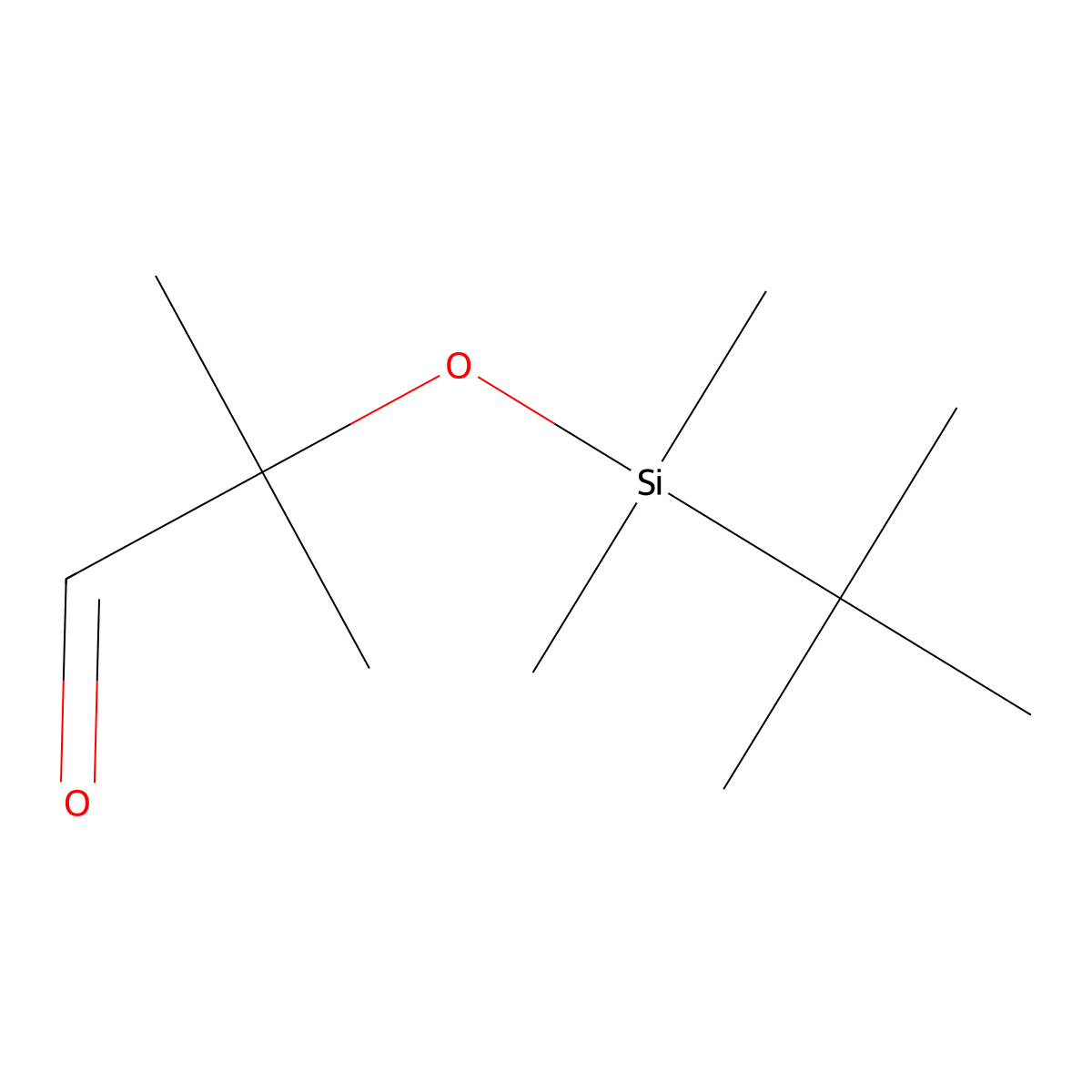 2-((Tert-butyldimethylsilyl)oxy)-2-methylpropanal molecular structure, CAS 304004-78-2