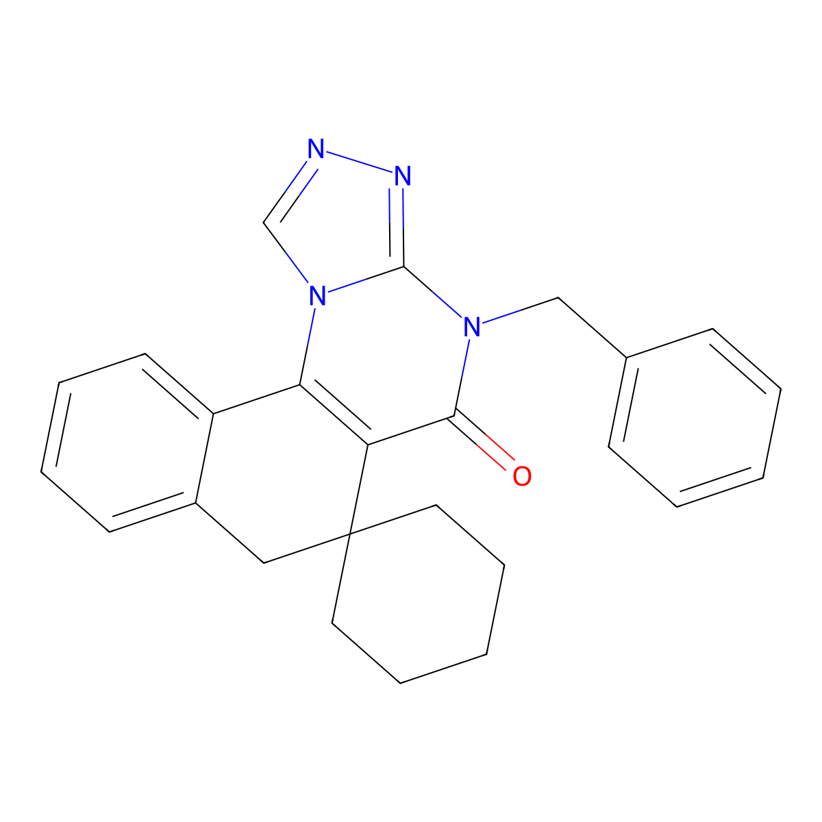 4-benzyl-4H-spiro[benzo[h][1,2,4]triazolo[4,3-a]quinazoline-6,1'-cyclohexan]-5(7H)-one molecular structure, CAS 304012-26-8