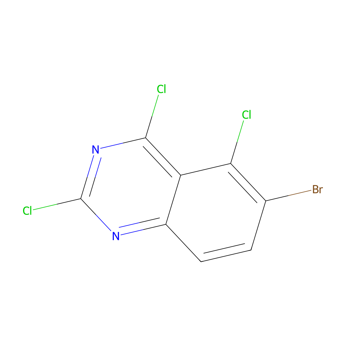 6-Bromo-2,4,5-trichloroquinazoline molecular structure, CAS 3040170-30-4