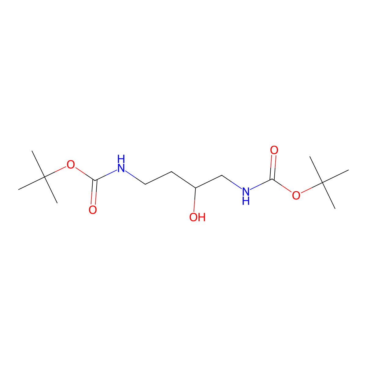 tert-butyl N-(4-{[(tert-butoxy)carbonyl]amino}-2-hydroxybutyl)carbamate molecular structure, CAS 304020-68-6