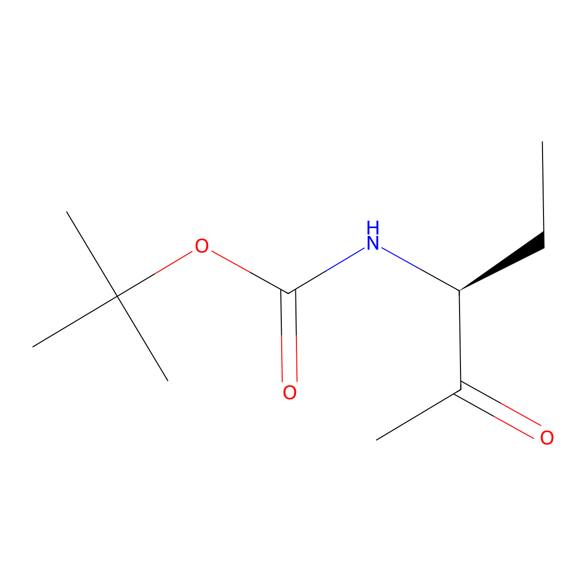 tert-butyl N-[(1S)-1-ethyl-2-oxo-propyl]carbamate molecular structure, CAS 304021-05-4