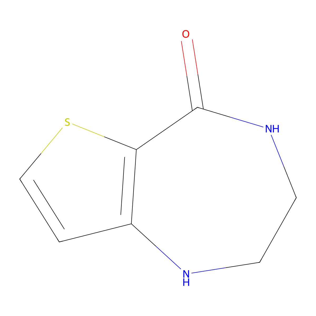 1H,2H,3H,4H,5H-thieno[3,2-e][1,4]diazepin-5-one molecular structure, CAS 304021-16-7