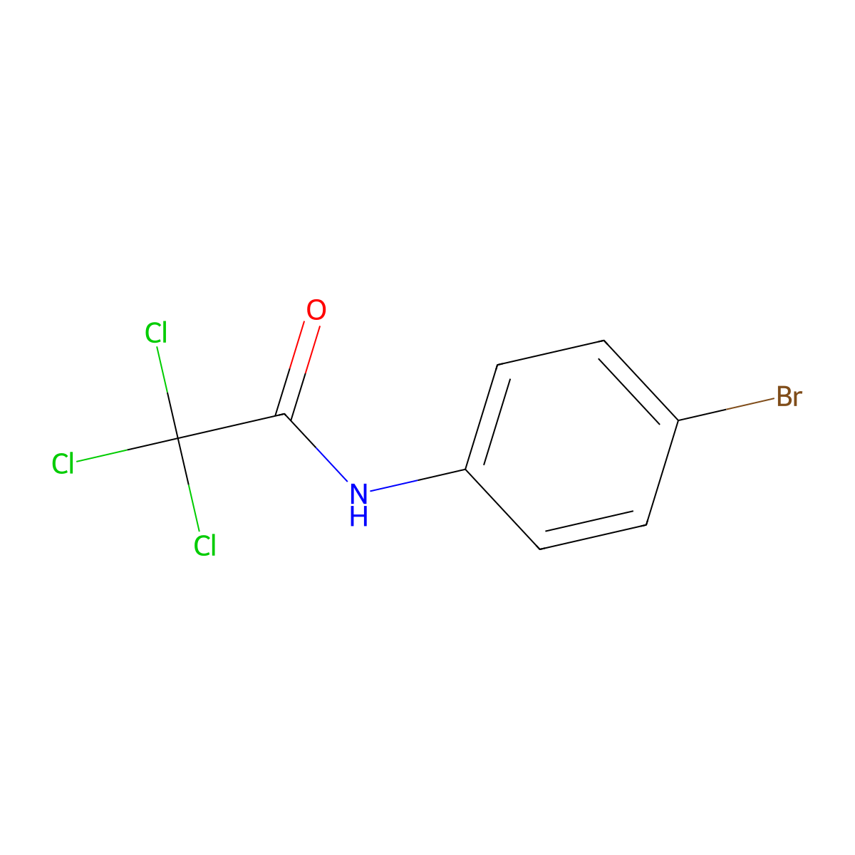 Acetamide, N-(4-bromophenyl)-2,2,2-trichloro- molecular structure, CAS 30403-31-7
