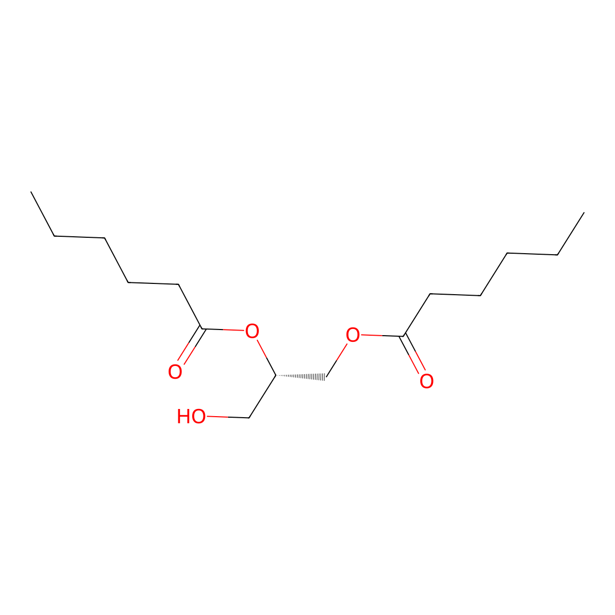 1,2-Dihexanoyl-sn-glycerol molecular structure, CAS 30403-47-5