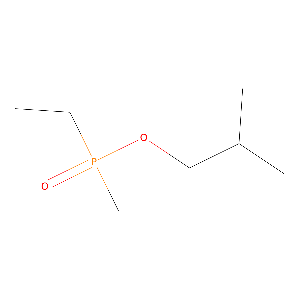 Phosphinic acid, P-ethyl-P-methyl-, 2-methylpropyl ester molecular structure, CAS 30405-01-7