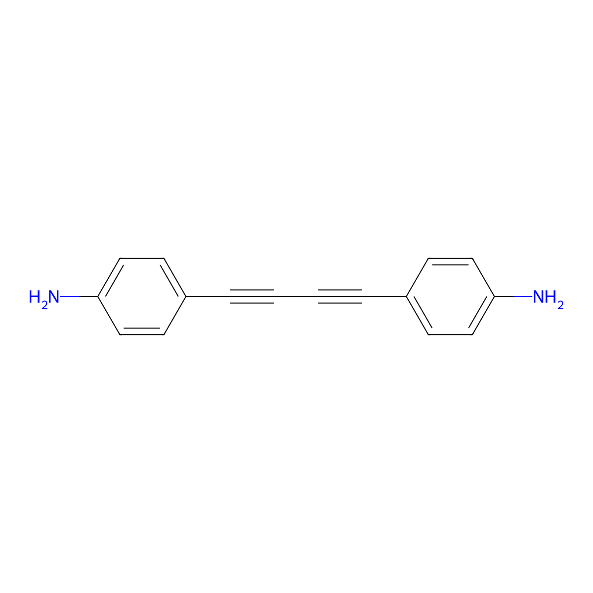 4,4'-(Buta-1,3-diyne-1,4-diyl)dianiline molecular structure, CAS 30405-78-8