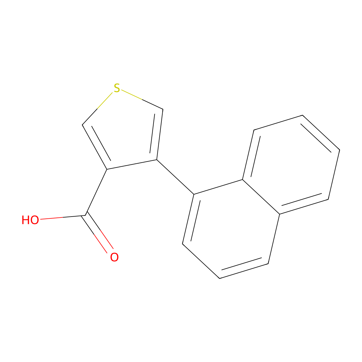 4-(1-Naphthyl)-3-thiophenecarboxylic acid molecular structure, CAS 30409-57-5