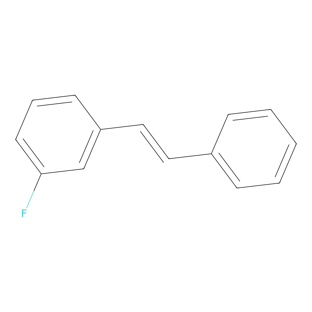 Stilbene, 3-fluoro-, (E)- molecular structure, CAS 3041-81-4