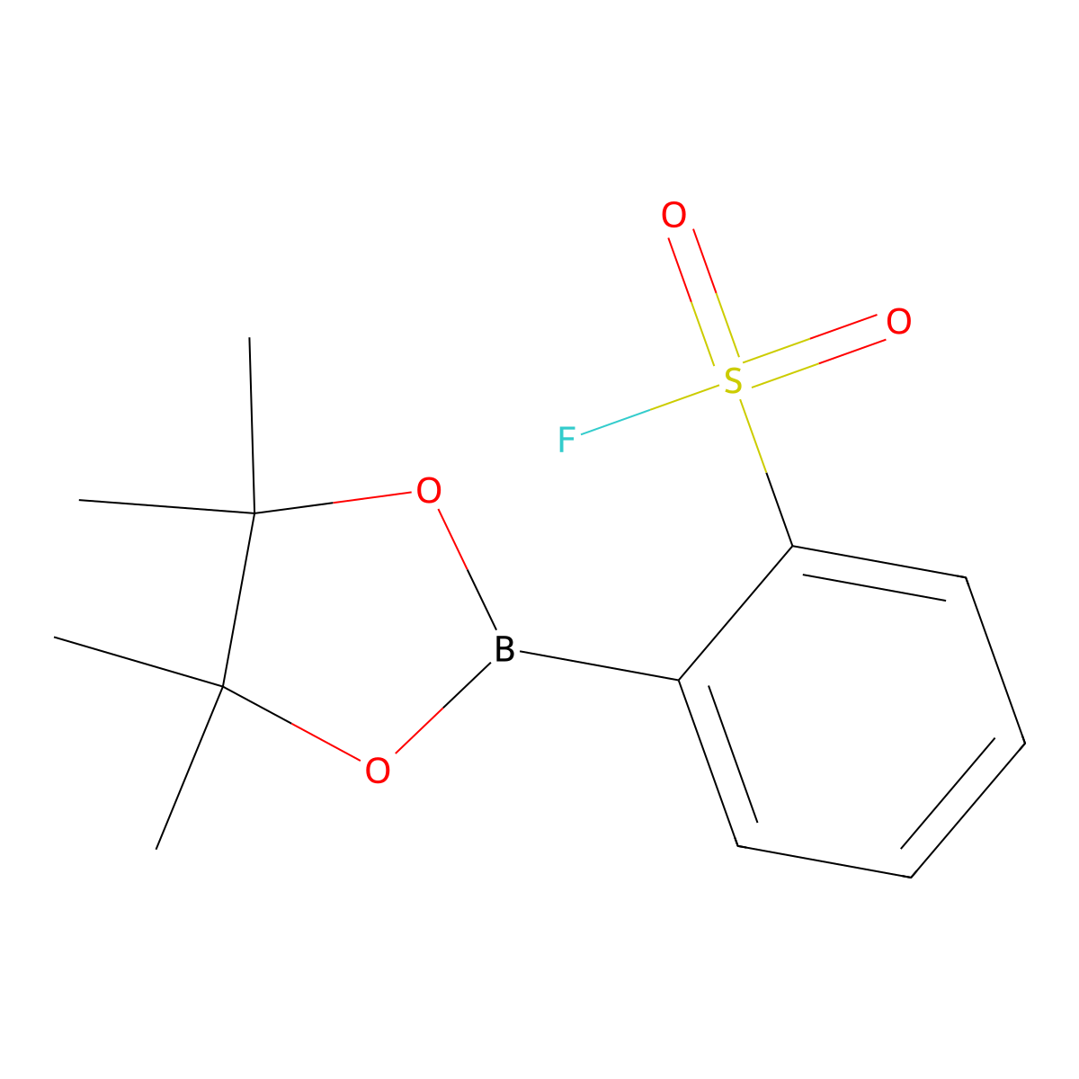 (2-(Fluorosulfonyl)phenyl)boronic acid pinacol ester molecular structure, CAS 3041078-45-6