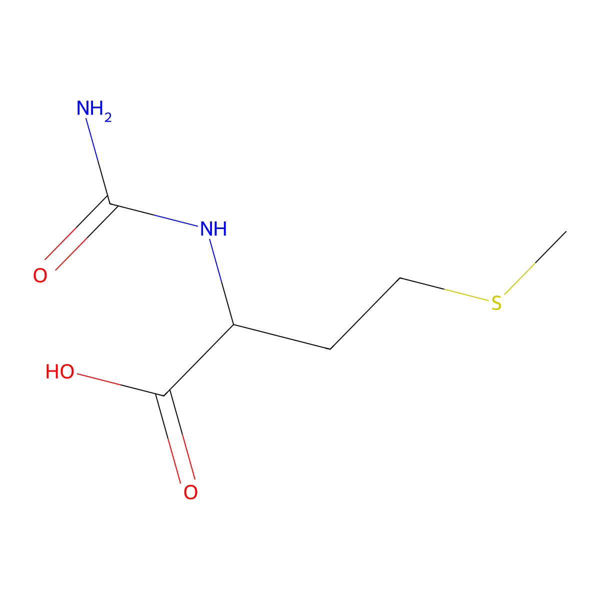 N-(Aminocarbonyl)methionine molecular structure, CAS 30411-84-8