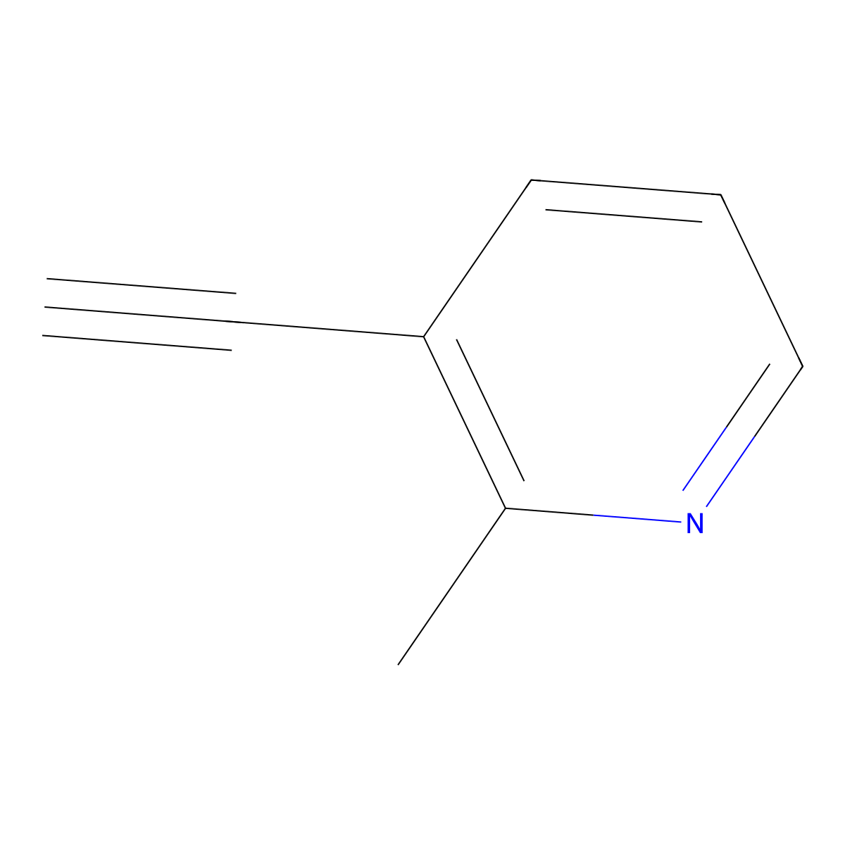 3-Ethynyl-2-methylpyridine molecular structure, CAS 30413-55-9