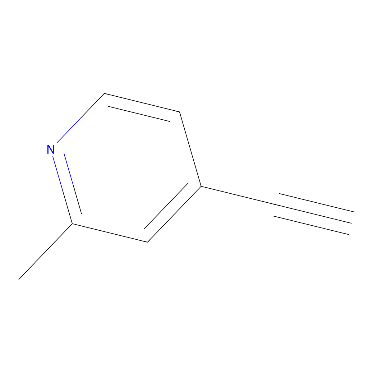 4-Ethynyl-2-methylpyridine molecular structure, CAS 30413-56-0