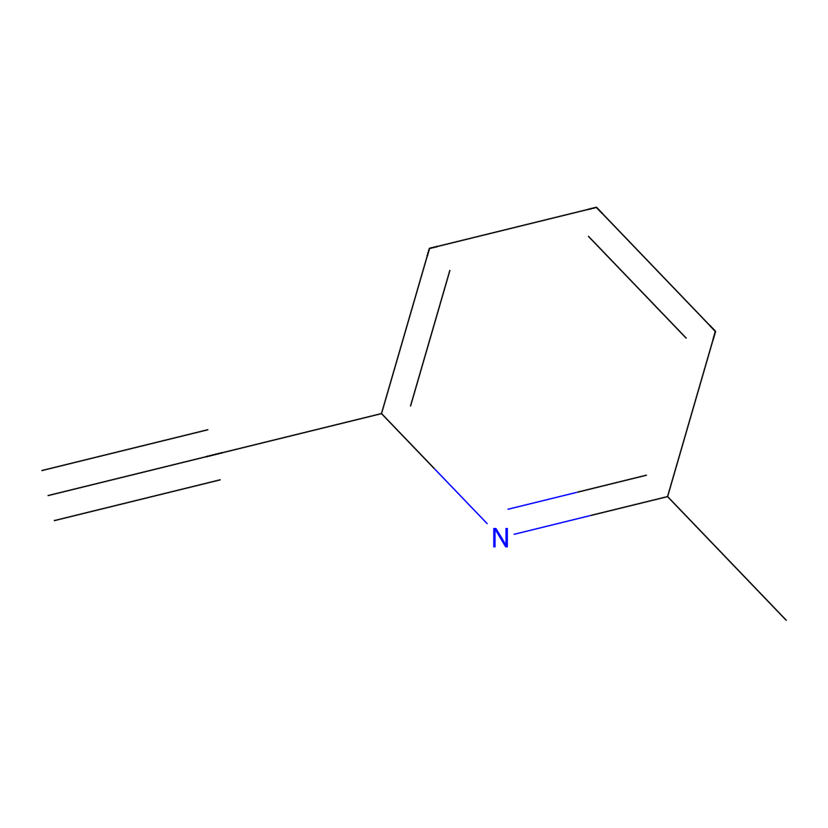 2-Ethynyl-6-methylpyridine molecular structure, CAS 30413-58-2