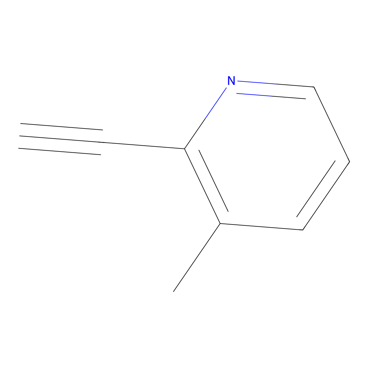 2-Ethynyl-3-methylpyridine molecular structure, CAS 30413-59-3