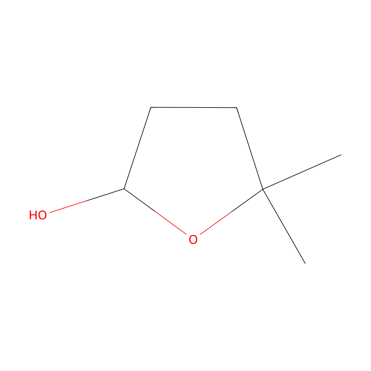 5,5-Dimethyloxolan-2-ol molecular structure, CAS 30414-37-0