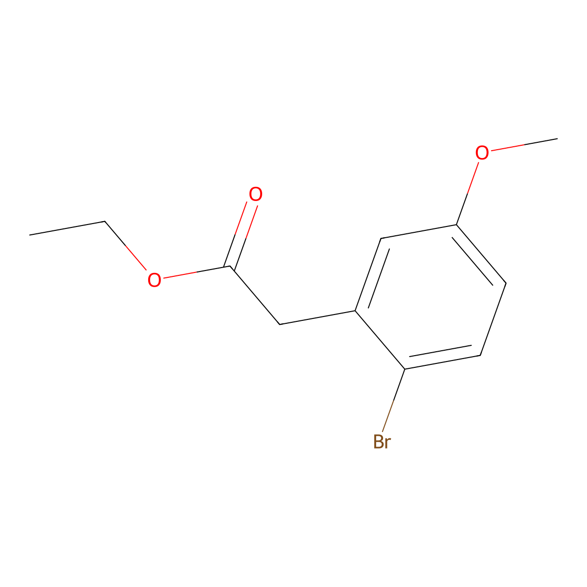 Ethyl 2-(2-bromo-5-methoxyphenyl)acetate molecular structure, CAS 30414-82-5