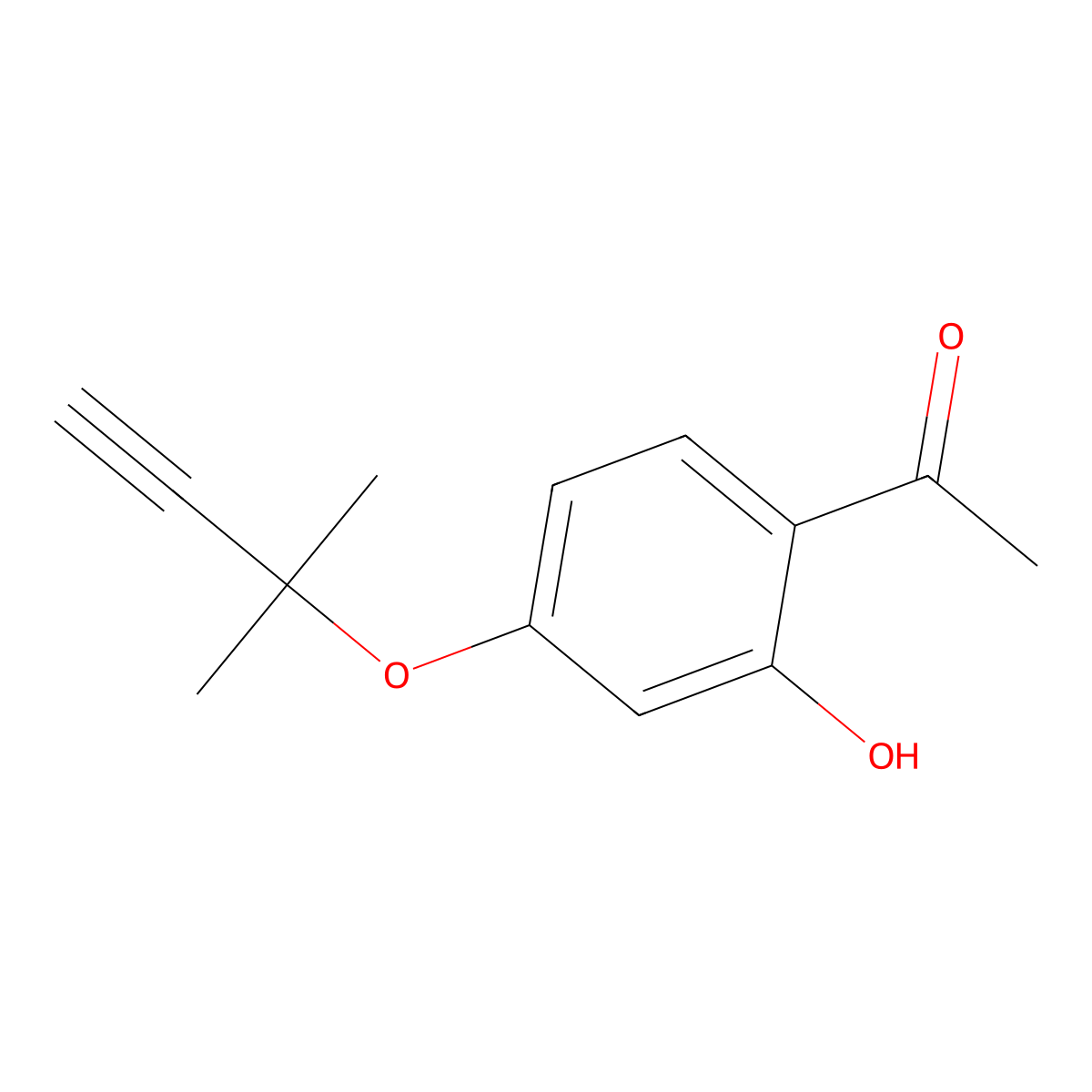 1-(2-Hydroxy-4-((2-methylbut-3-yn-2-yl)oxy)phenyl)ethan-1-one molecular structure, CAS 30414-96-1