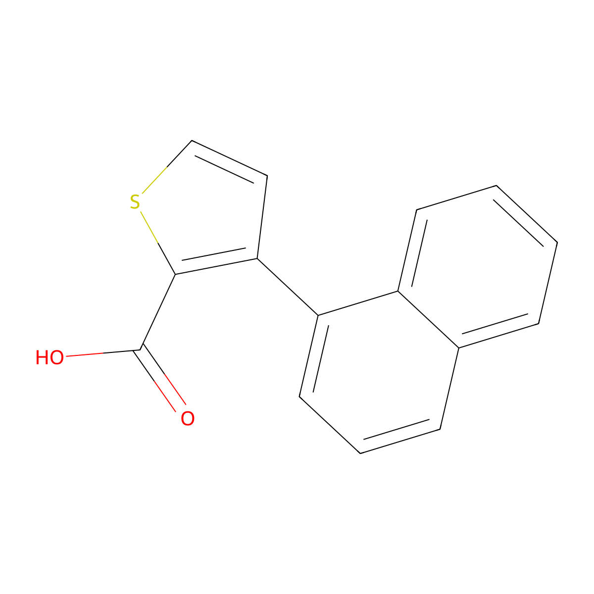 3-(1-Naphthyl)-2-thiophenecarboxylic acid molecular structure, CAS 30415-28-2