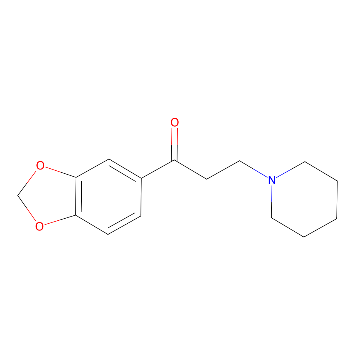 1-(1,3-Benzodioxol-5-yl)-3-(1-piperidinyl)-1-propanone molecular structure, CAS 30418-51-0