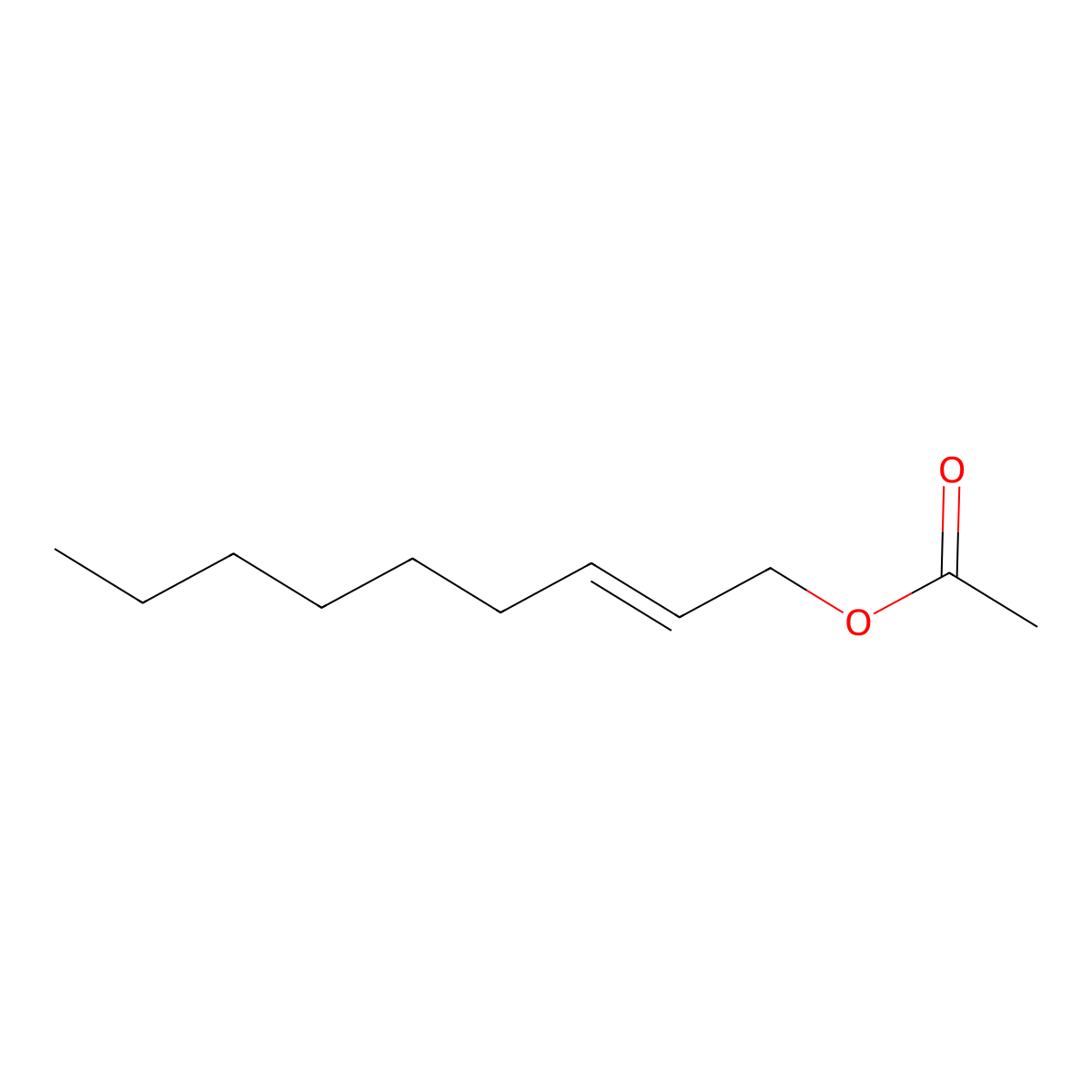 2-Nonenyl acetate, (2E)- molecular structure, CAS 30418-89-4