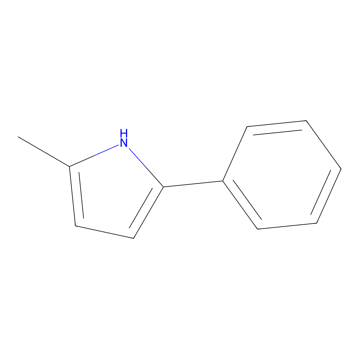 2-Methyl-5-phenyl-1H-pyrrole molecular structure, CAS 3042-21-5