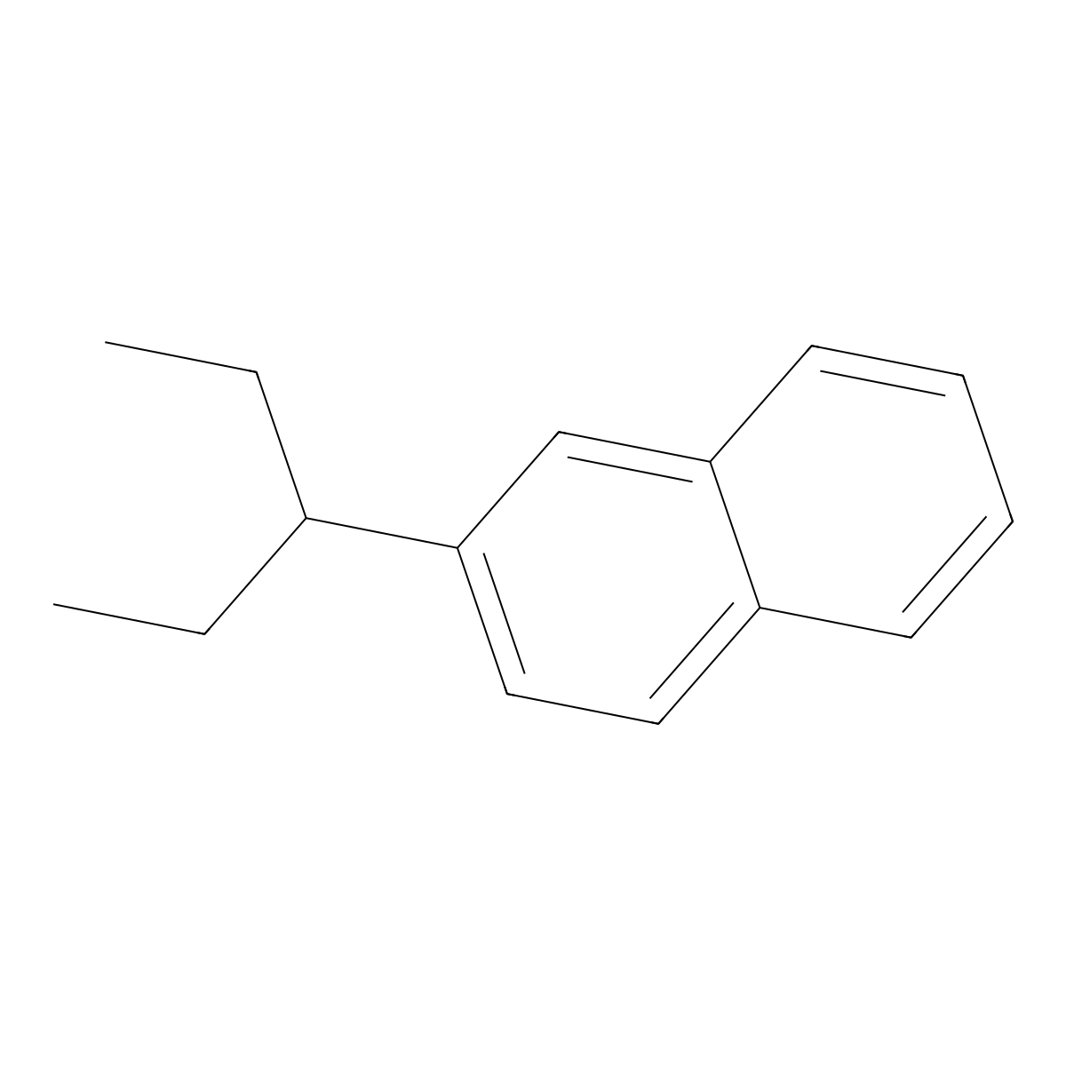 Naphthalene, 2-(1-ethylpropyl)- molecular structure, CAS 3042-57-7