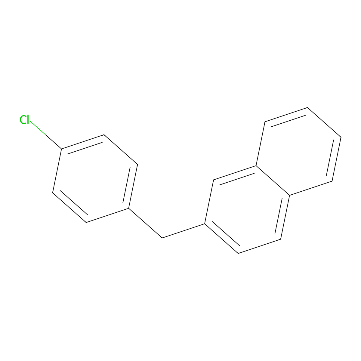 2-(4-Chlorobenzyl)naphthalene molecular structure, CAS 3042-67-9