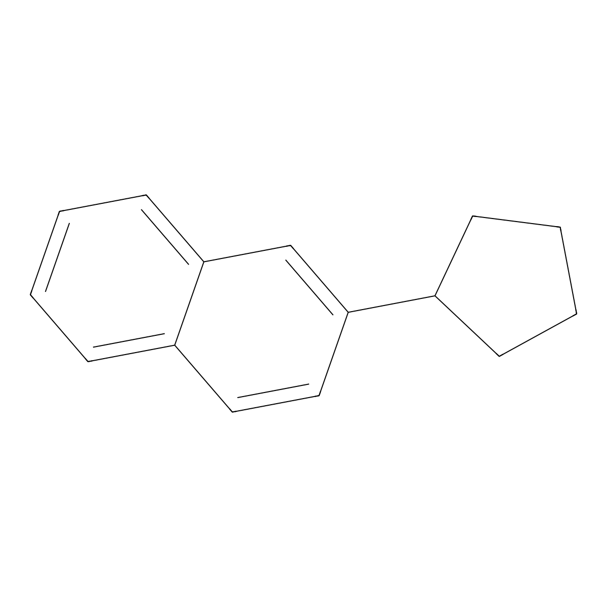 Naphthalene, 2-cyclopentyl- molecular structure, CAS 3042-68-0