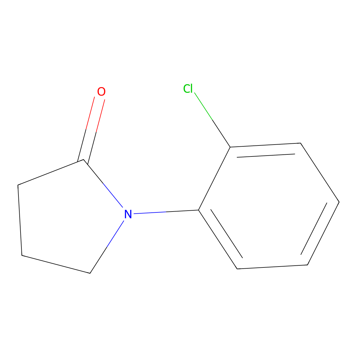 1-(2-Chlorophenyl)pyrrolidin-2-one molecular structure, CAS 30425-42-4